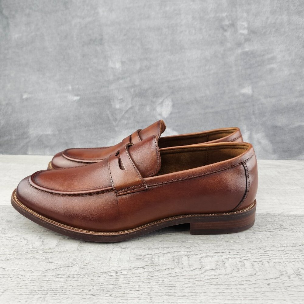Florsheim Rucci Moc Toe Penny Loafer Men Size 7.5M Cognac - Picture 2 of 16